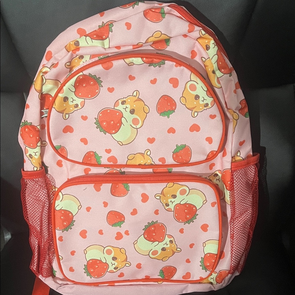 Strawberry Hamster Kids Backpack
